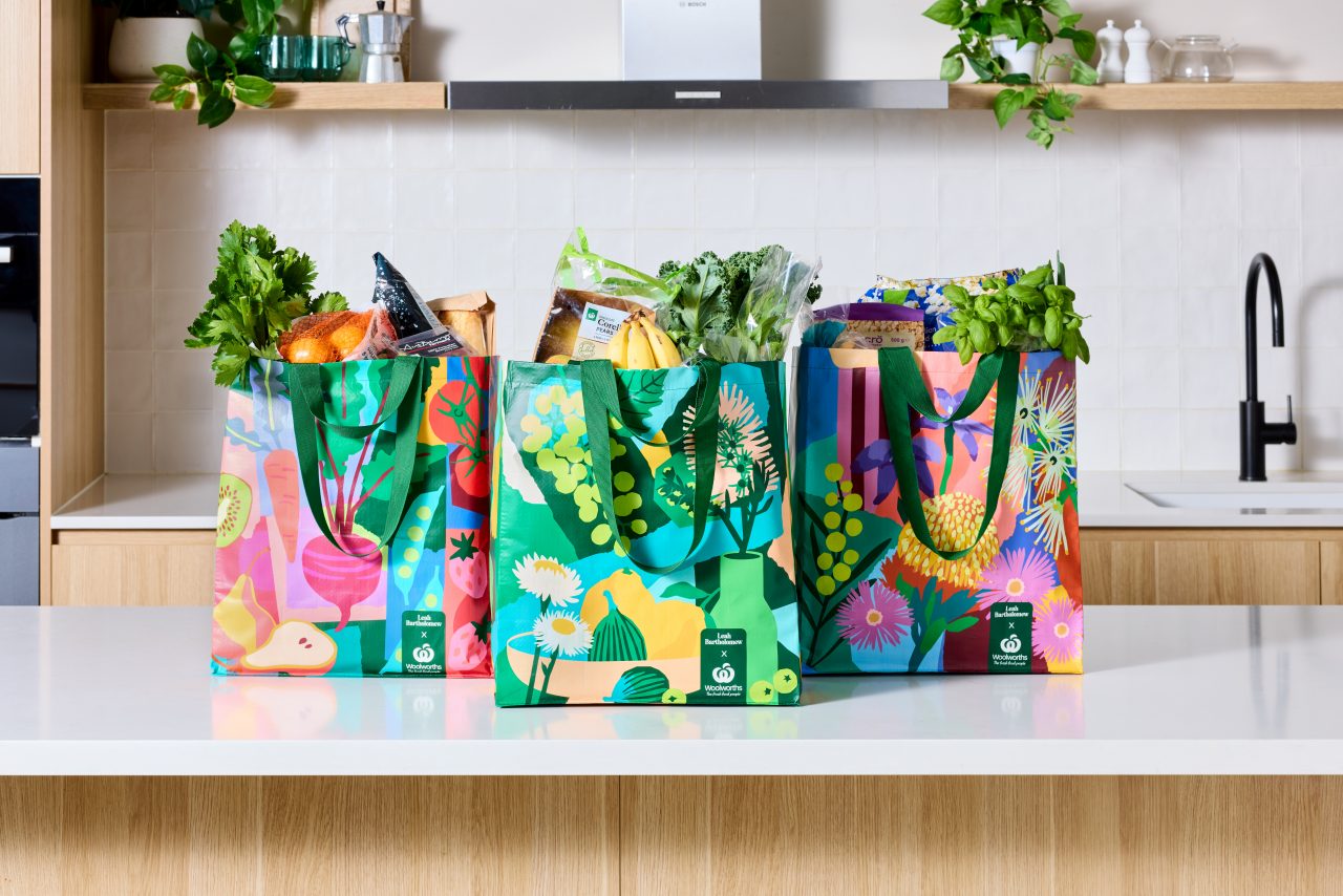 Woolworths and BIG W launch a new reusable bag collection made from 85 per cent recycled materials.